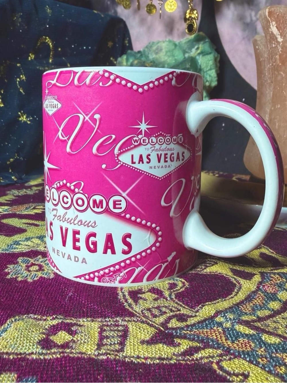 Pink & White Las Vegas Coffee Mug 2000’s